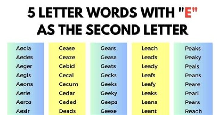 5 Letter Words With E as 2nd Letter And R as 4th Letter All Words List
