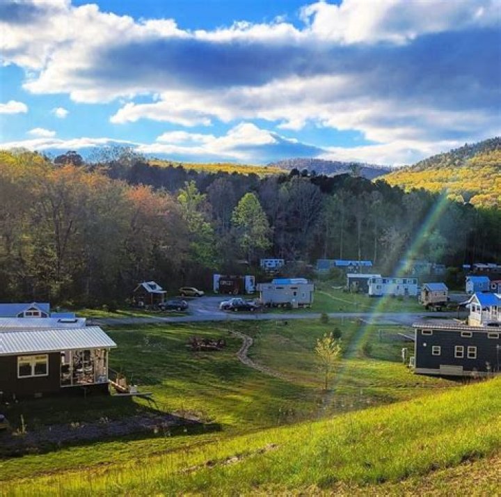 Inside our village of 92 tiny homes - it's nothing like an RV park, rent is just $550 and every home is unique