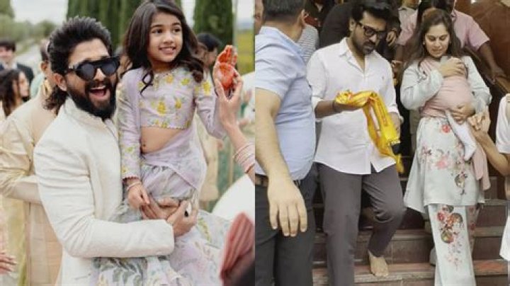 Allu Arjun's daughter Allu Arha grooves to 'Srivalli' song with Ram Charan's daughter Klim Kaara