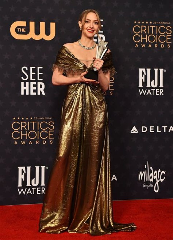 Amanda Seyfried's Dress Kept ‘Breaking’ at Critics’ Choice 2023