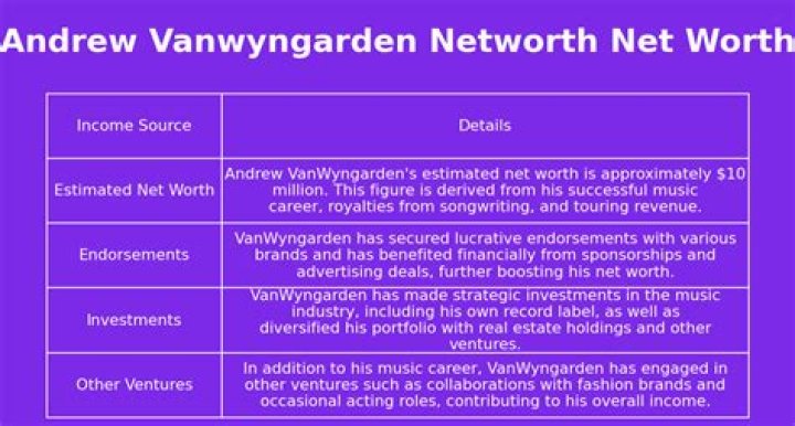 Andrew VanWyngarden Net Worth, Income, Salary, Earnings, Biography, How much money make?