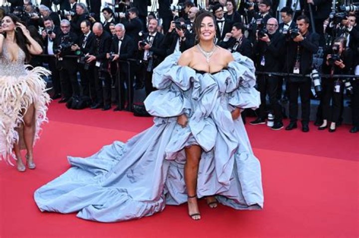 Ashley Graham Rocks Sparkly Naked Dress at Cannes Film Festival