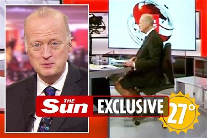 BBC anchor caught wearing shorts and deck shoes under desk as he presents live