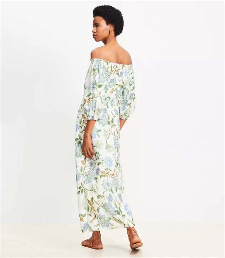 This Off-the-Shoulder Maxi Dress Is a Boho-Chic Spring Staple