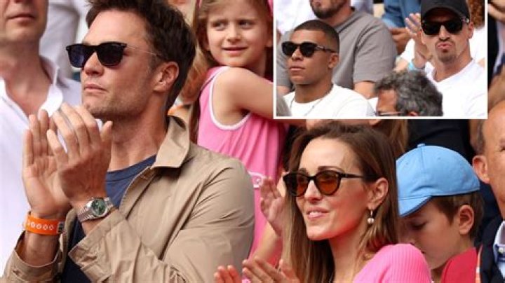 Tom Brady chats to Djokovic's stunning wife Jelena at star-studded French Open final with Mbappe and Zlatan watching