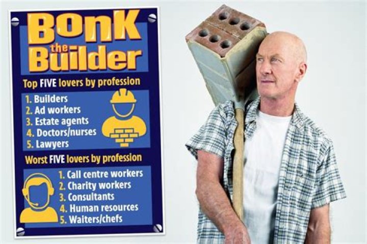 Builders voted best lovers in the country - how does YOUR profession rank?