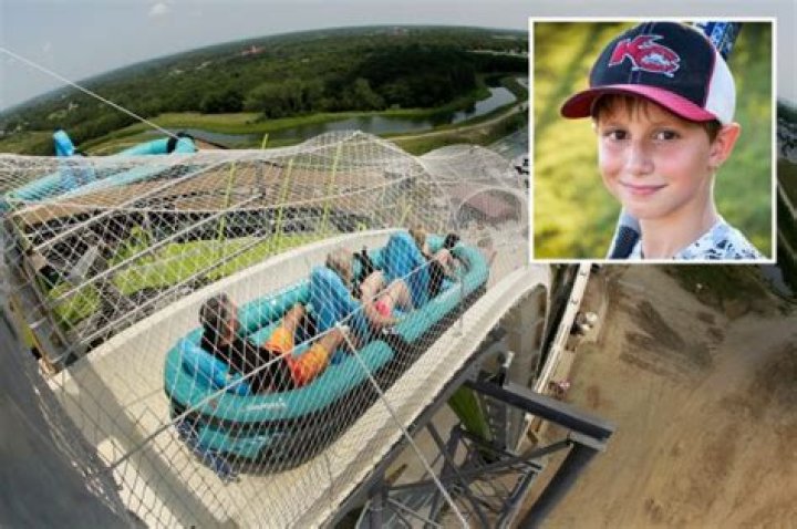 Horror details after Caleb Schwab, 10, decapitated on water slide before body landed in pool in front of mom and brother