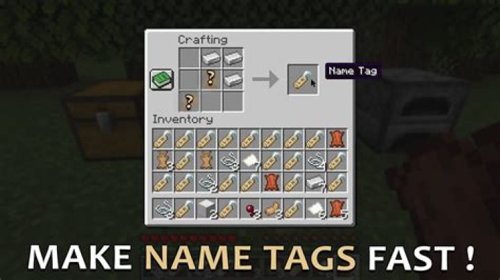 Quick Answer: Can You Craft Name Tags In Minecraft