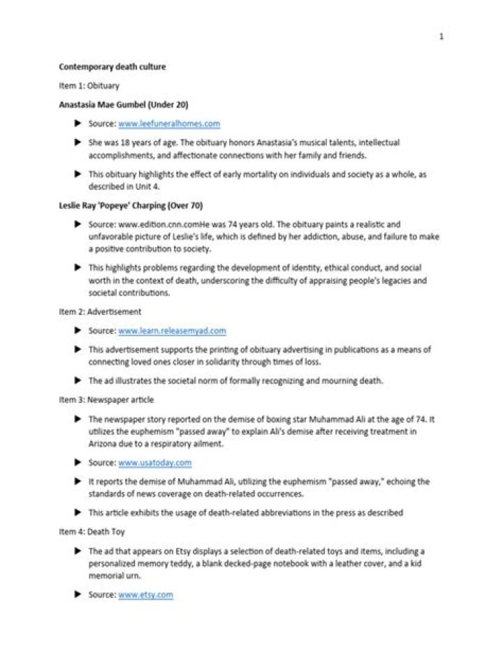 Exploring The Concept Of Contemporary Death