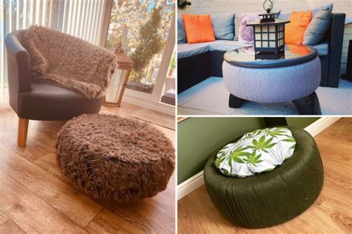 Crafty DIY fan uses an old tyre to create stunning patio furniture – and people are amazed by how good it looks