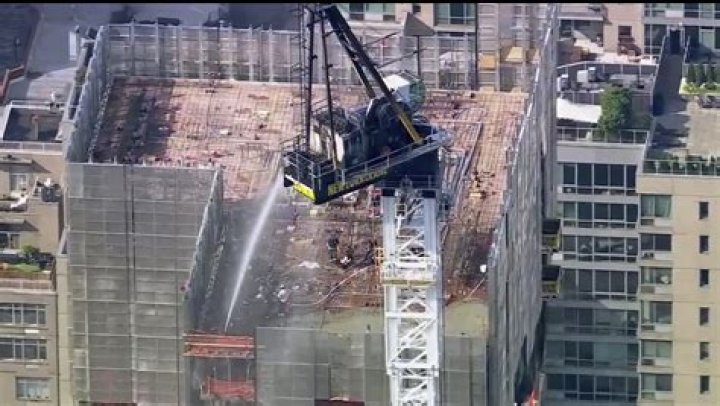 A fiery NYC crane collapse injures 11, officials say