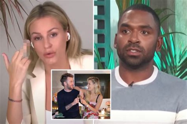 Daily Pop's pregnant Morgan Stewart flips off co-host Justin Sylvester on live TV as he comments about her 'fiance’