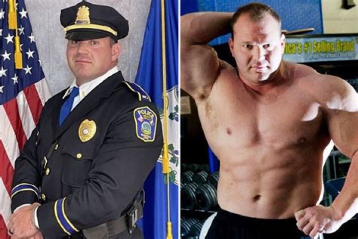 Inside Derek Poundstone's transformation from police officer to 341lbs Strongman described as 'too jacked'