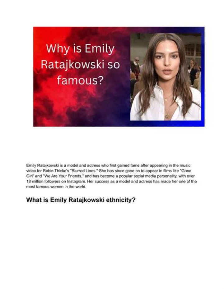 Emily Ratajkowski Ethnicity, Nationality, Race, Family, Body measurements, career