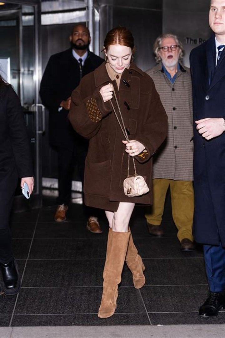 Emma Stone Seriously Slays in Suede Boots — Get the Look