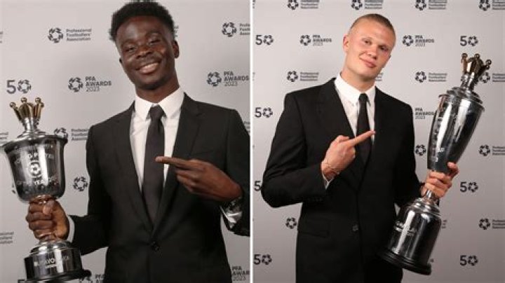 Erling Haaland named PFA Player of the Year while Bukayo Saka scoops Young Player award at glitzy red-carpet bash