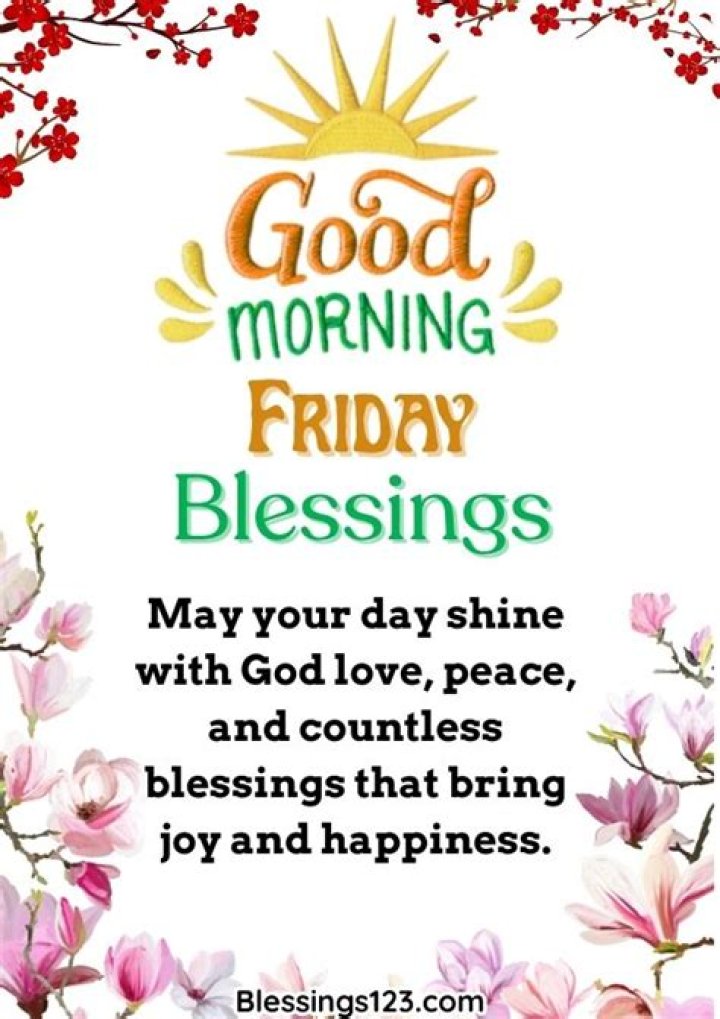 Embracing The Spirit Of Friday Blessings Good Morning