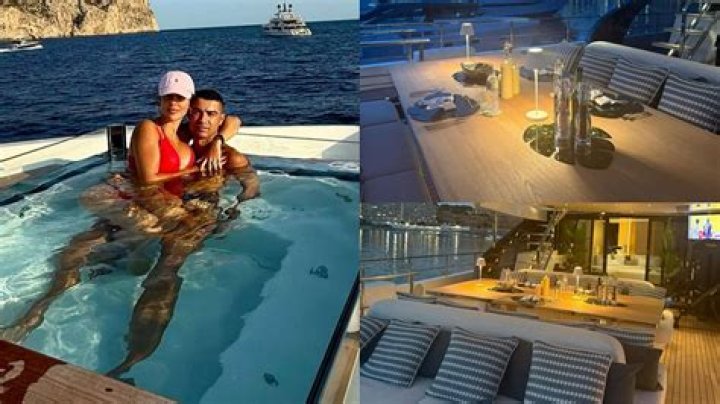 Georgina Rodriguez stuns in purple bikini as she soaks up sun on luxury yacht with Cristiano Ronaldo