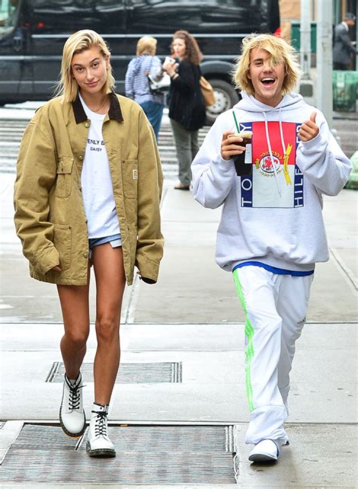 Hailey Baldwin’s Denim Cutoff Shorts, Combat Boots: Get the Look