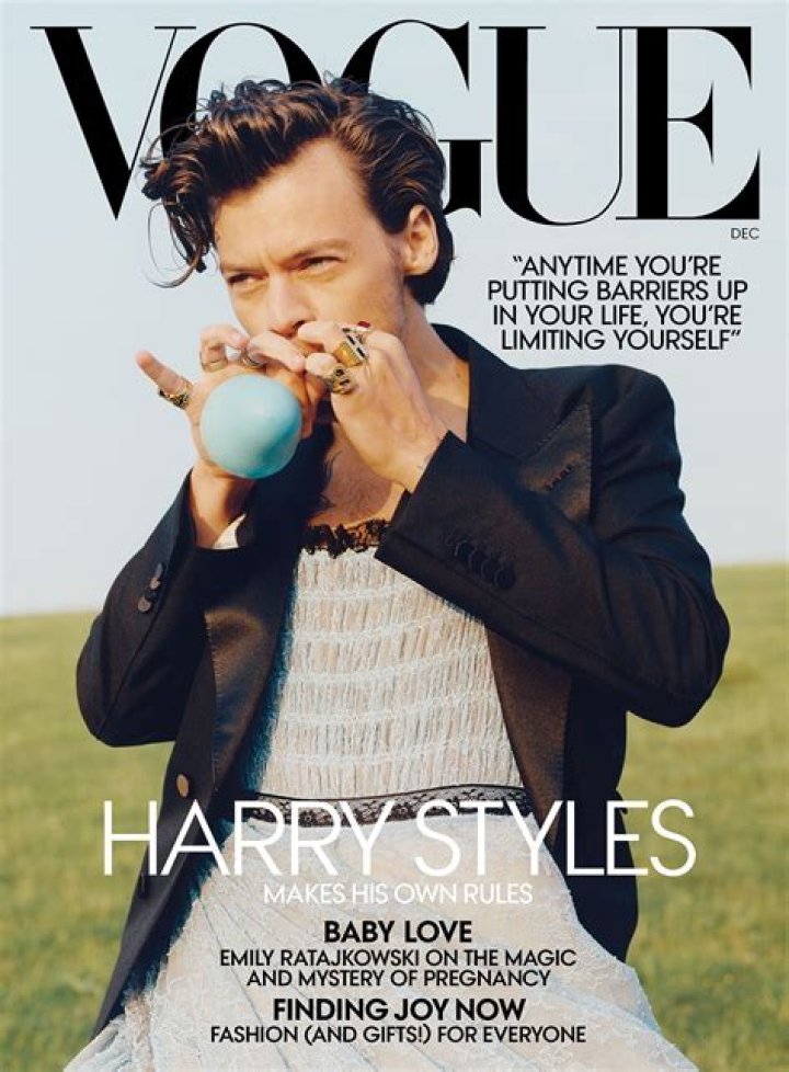 Harry Styles Is the 1st Solo Male 'Vogue' Cover Star, Wears Gucci Gown