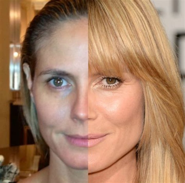 Heidi Klum Goes From Without Makeup to Glam: Transformation Photos
