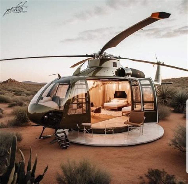 You can sleep in a converted army helicopter from £28pp a night - and kids will love it