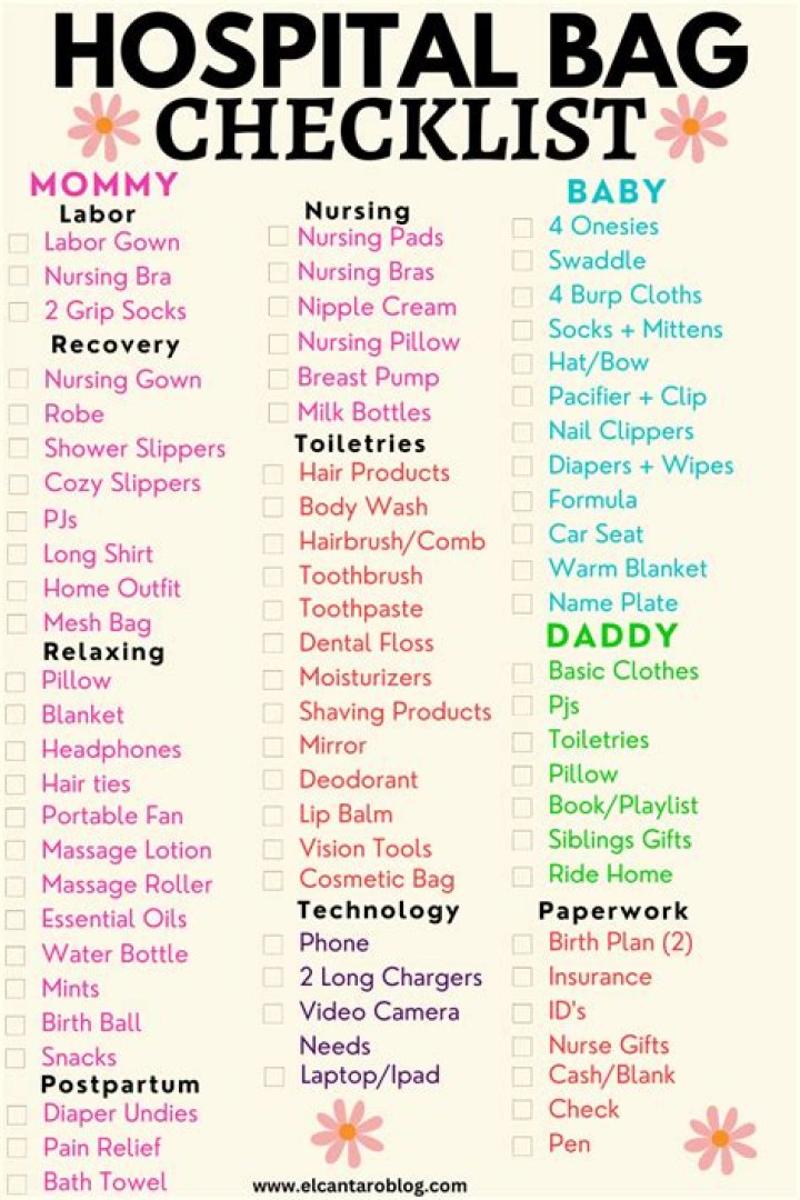 Hospital Bag Checklist To Make Packing To Give Birth A Breeze