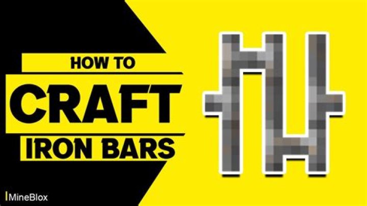 Quick Answer: How 2 Craft Iron Bars In Minecraft
