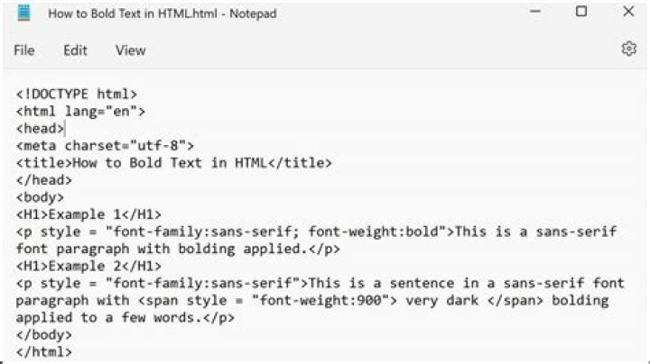 Quick Answer: How Do I Bold Text In Html