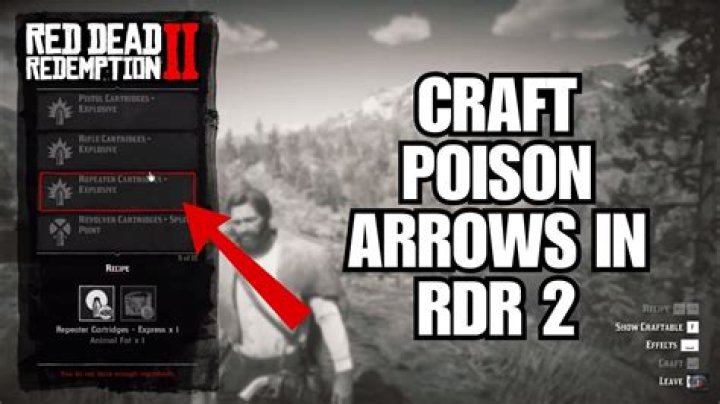 Question: How Do I Craft Poison Arrows In Rdr2