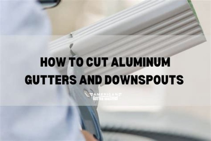 How do you cut a metal gutter downspout?