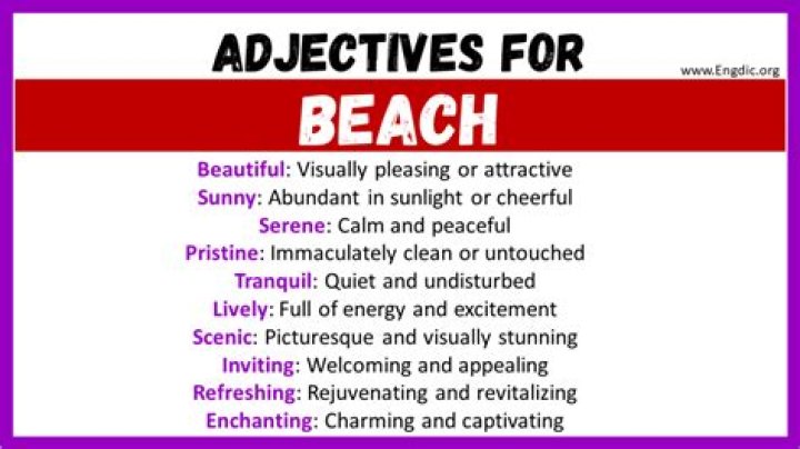 How Do You Describe A Beach
