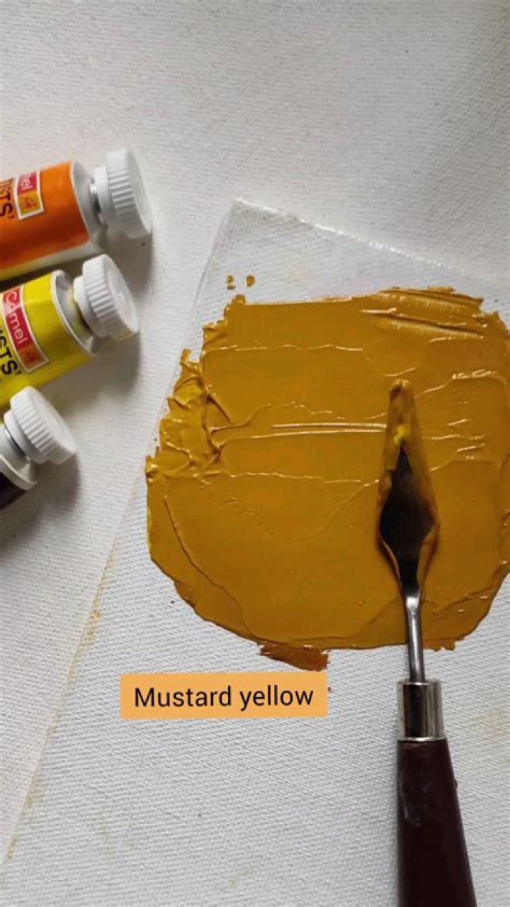 How do you make mustard yellow with acrylic paint?