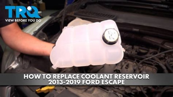How do you put coolant in a 2013 Ford Escape?