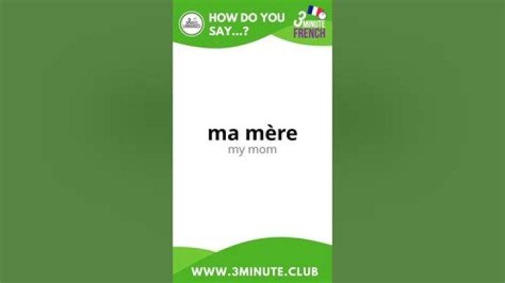 Discovering The French Word For Mom: A Journey Into Language