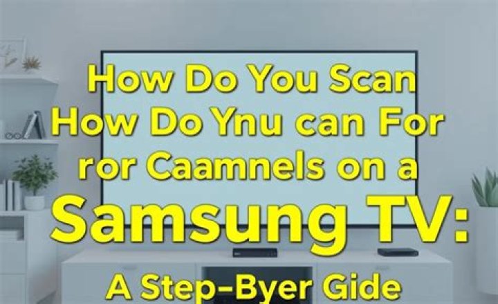 Question: How Do You Scan For Channels On A Samsung Tv
