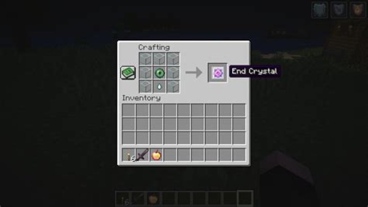 Quick Answer: How Is An End Crystal Crafting Recipe