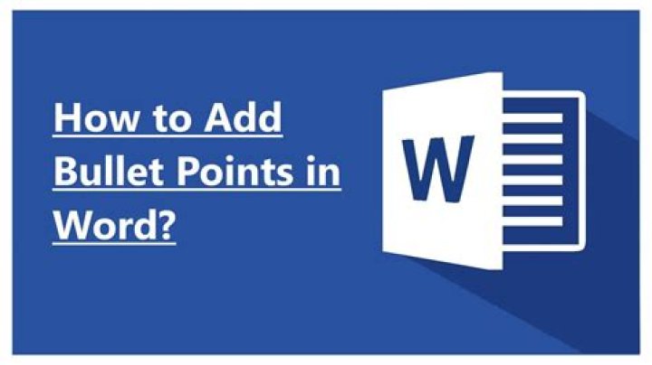 Question: How To Add Bullet Points In Word