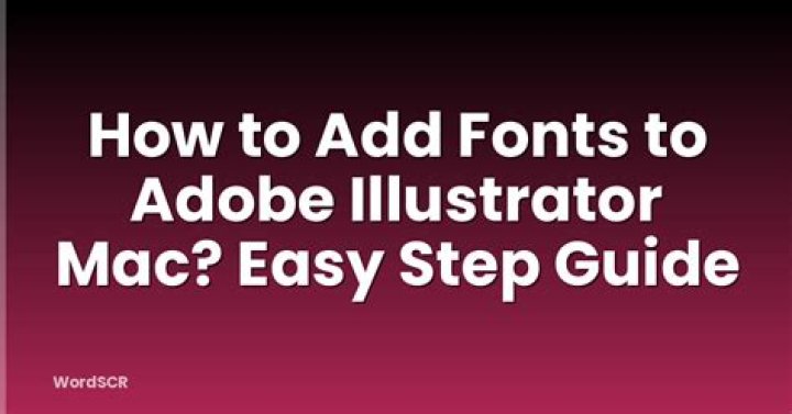 How To Add Fonts To Adobe Illustrator Mac