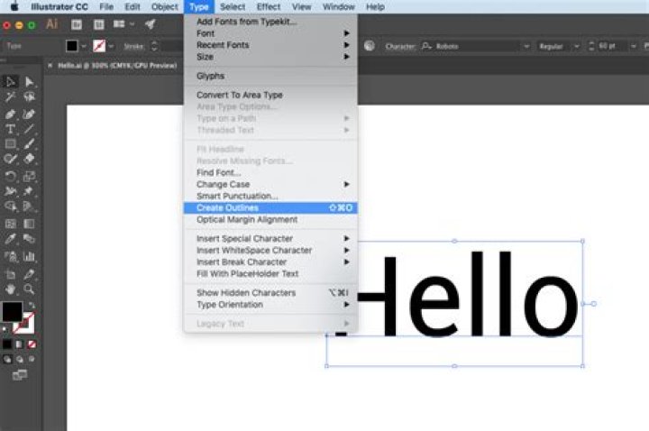 How To Add Outline To Text In Illustrator
