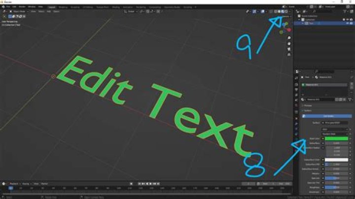 How To Change Text Color In Blender