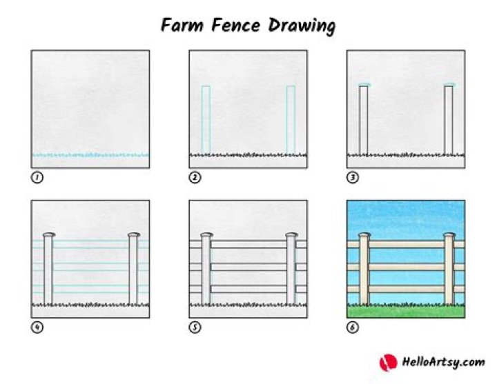 How To Draw Fence Barn Art Hub