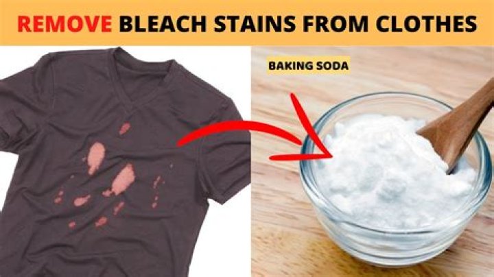 How To Get Bleach Stains Out Of Black Clothes