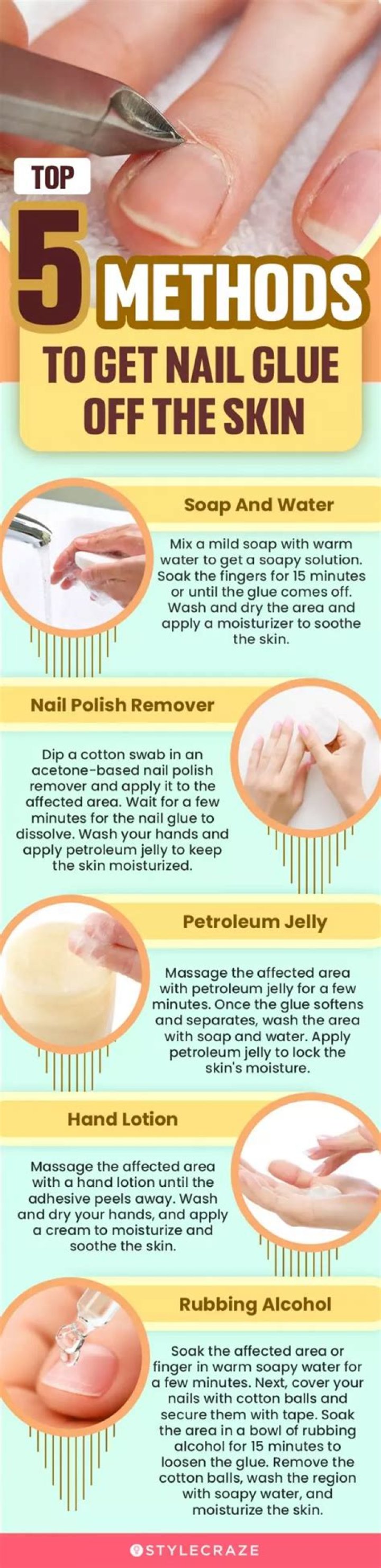 Quick Answer: How To Get Nail Glue Off Of Skin