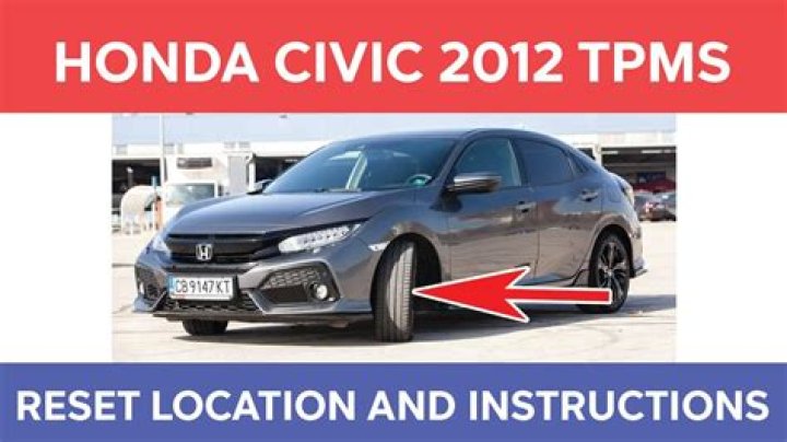 How To Reset Tpms Honda Civic 2013