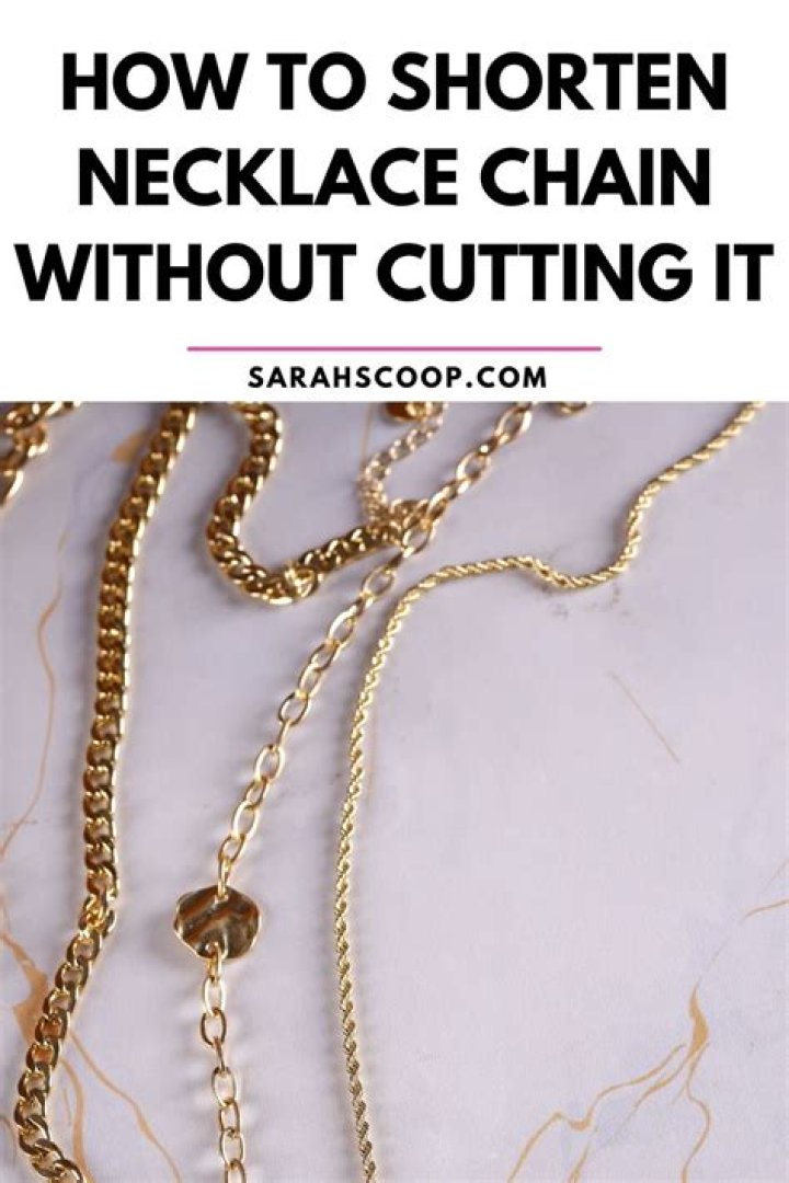 How To Shorten A Gold Necklace Diy