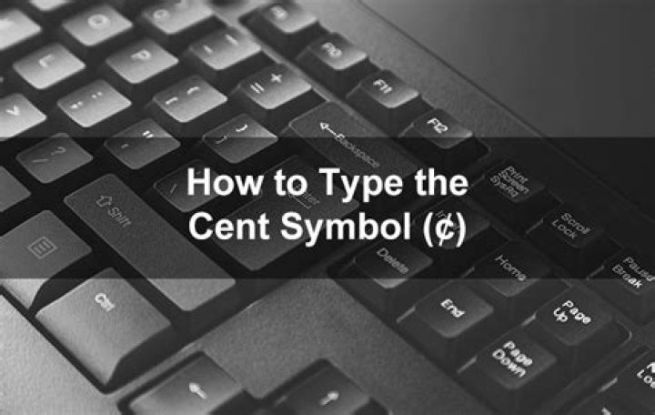 How To Type Cent Symbol
