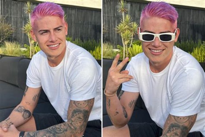 James Rodriguez shows off new striking PINK hair as ex-Everton star targets transfer back to Europe