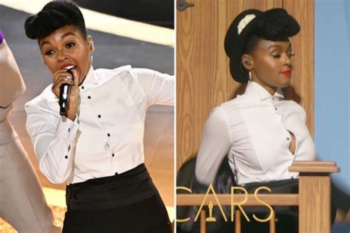 Oscars 2020 performer Janelle Monae almost busts right out of tight blouse when button pops off ON STAGE – The US Sun