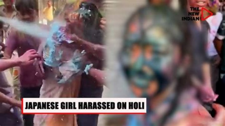 Shame: Japanese girl harassed, egged, groped by group of men during Holi celebration